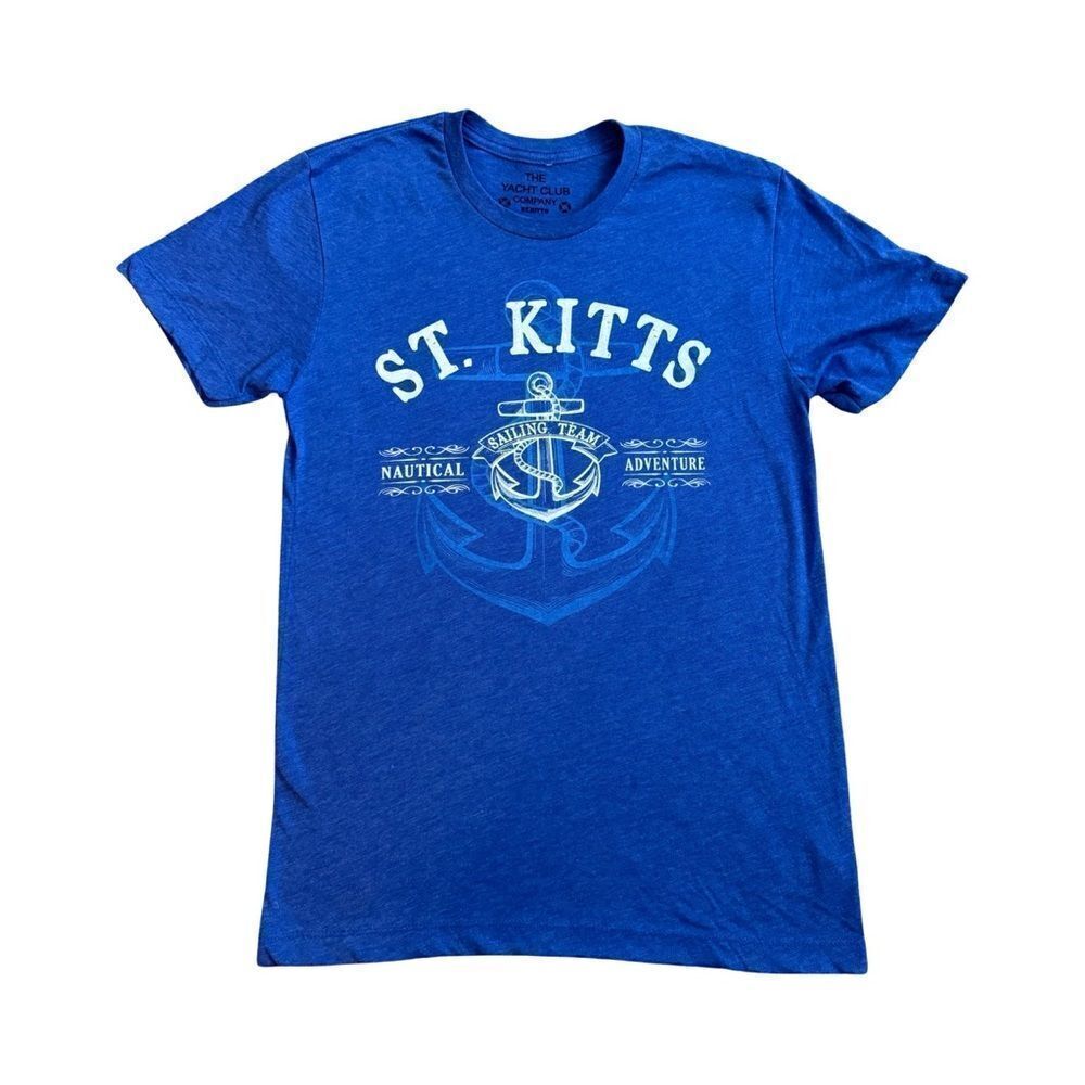 Women’s St. Kitts Nautical Sailing Adventure” Royal Blue Tri Blend T-Shirt Sz S